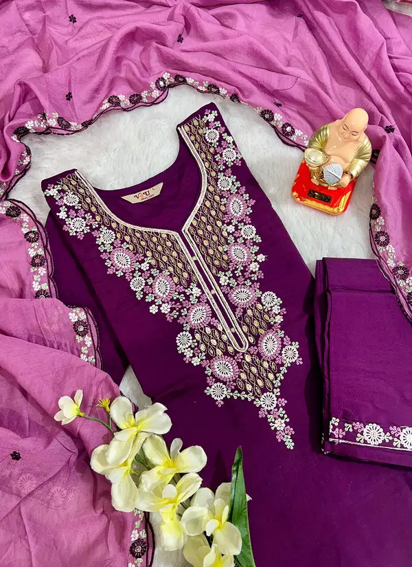 HR Pure Muslin Wedding Wear Kurti With Bottom Dupatta Wholesale Price In Surat